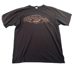 VTG-HARLEY DAVIDSON Ocean City MD Graphic T-Shirt XL‎ Black USA 05' Stained